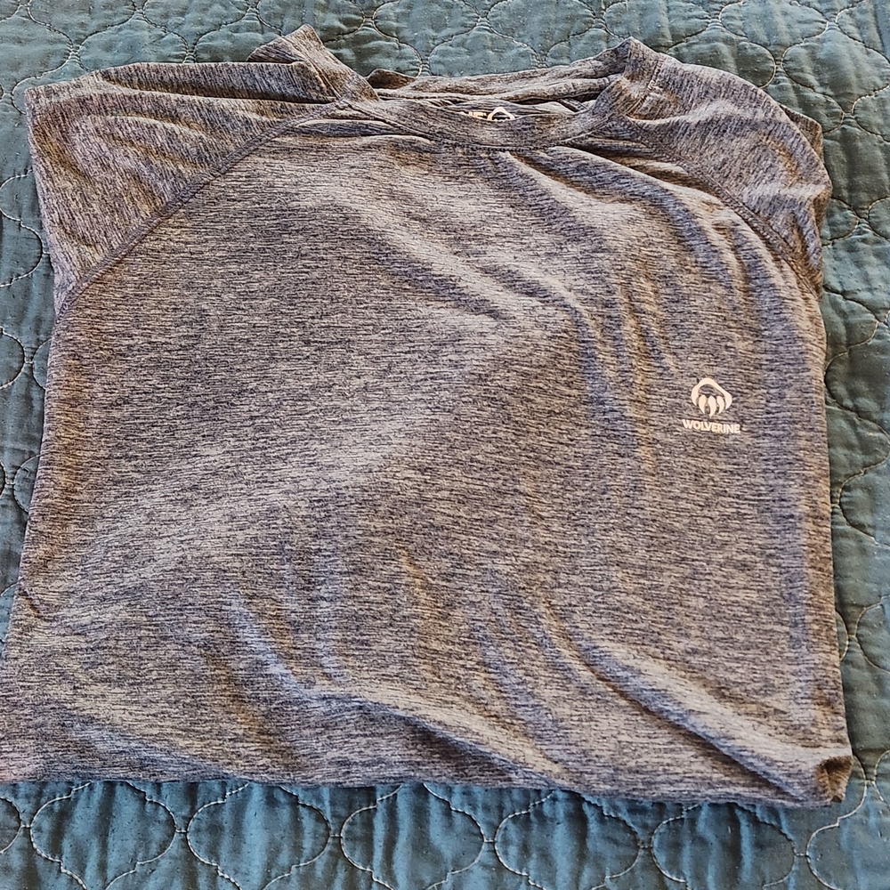 Wolverine Heathered Gray T-Shirt Long Sleeve Size XL